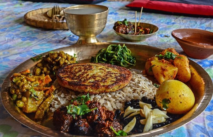A Newari samay baji spread